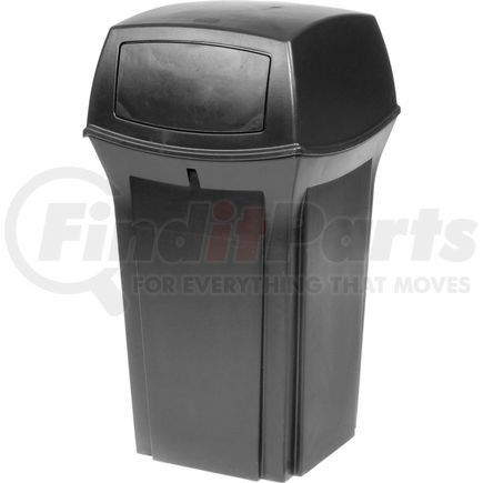 Rubbermaid FG843088BLA Rubbermaid&#174; Plastic Square 2 Door Trash Can, 35 Gallon, Black