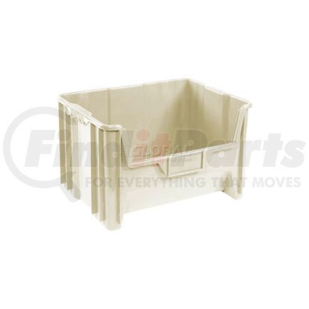 Quantum Storage Systems QGH700IV Global Industrial&#153; Plastic Hopper Bin, 19-7/8"W x 15-1/4"D x 12-7/16"H, Beige