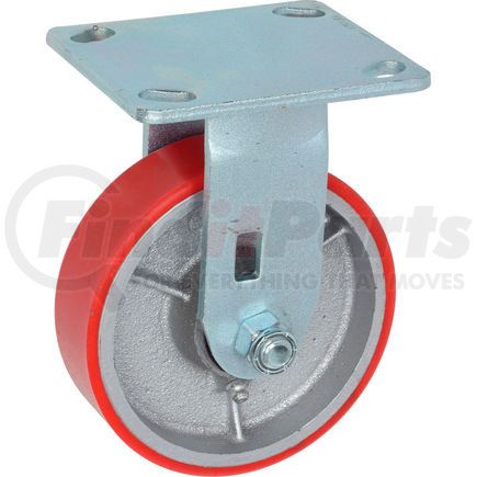 Global Industrial CW3-515R-PSRB Global Industrial™ Heavy Duty Rigid Plate Caster 5" Polyurethane Wheel 500 Lb. Capacity