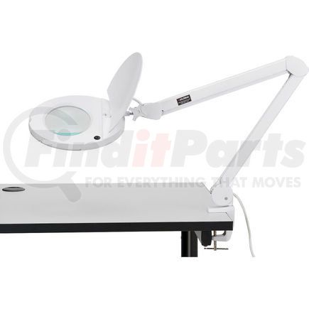 Global Industrial 695234 Global Industrial&#8482; 8 Diopter LED Magnifying Lamp With Covered Metal Arm, White