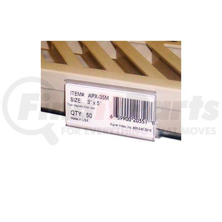 Aigner Index Inc WRM1253 Wire Shelving (W/ Mats) Label Holder, 3" x 1-5/16", Clear (25 pcs/pkg)