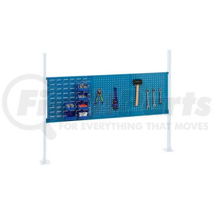 Global Industrial 318867BL Global Industrial&#153; Panel Kit for 60"W Workbench - 18"W Louver & 36"W Pegboard, Mounting Rail BL