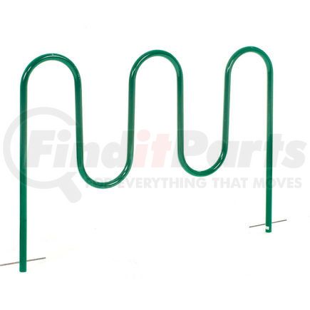 Global Industrial 652778GGN Global Industrial&#8482; 7-Bike Wave Bike Rack, Green, Below Ground Mount