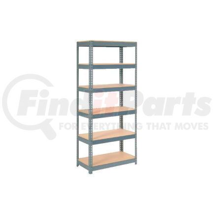 Global Industrial 717367 Global Industrial&#153; Extra Heavy Duty Shelving 36"W x 12"D x 96"H With 6 Shelves, Wood Deck, Gry