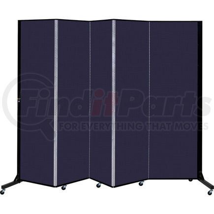 Screenflex BFSL685-DV Screenflex 5 Panel Light-Duty Portable Room Divider, 6'5"H x 9'5"L, Fabric Color: Navy