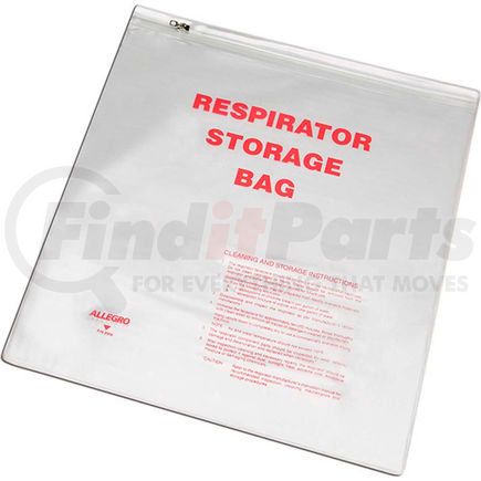 Allegro Industries 2000*** Allegro 2000 Respirator Storage Bag with Zipper, 14" x 16"