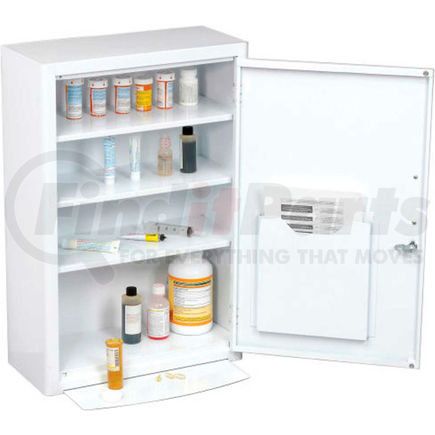 Global Industrial 269940 Global Industrial&#153; Medicine Cabinet with Pull-Out Shelf, 18"W x 8"D x 27"H, White