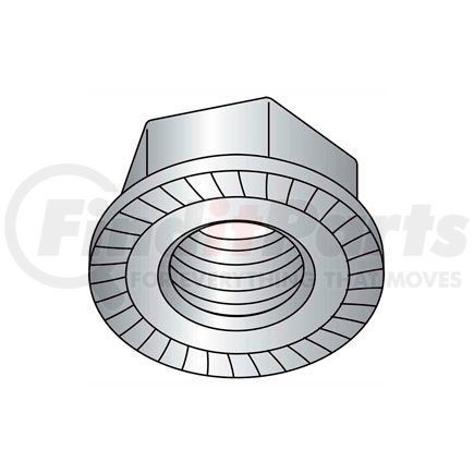 Titan Fasteners ZLB866 5/16-18 Serrated Flange Hex Nut - Grade 2 - Case Hardened Steel - Zinc Plated - Pkg of 100