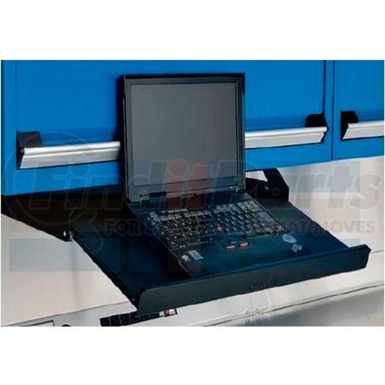 Rousseau R5MCA-2454-055 Rousseau R5MCA-2454 Wall-Mounted Cabinet with Solid Flipper Door and Laptop Support, Avalanche Blue