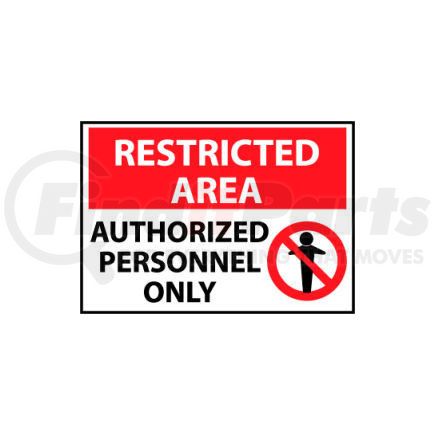 National Marker Company RA5RB Restricted Area Plastic - Authorized Personnel Only