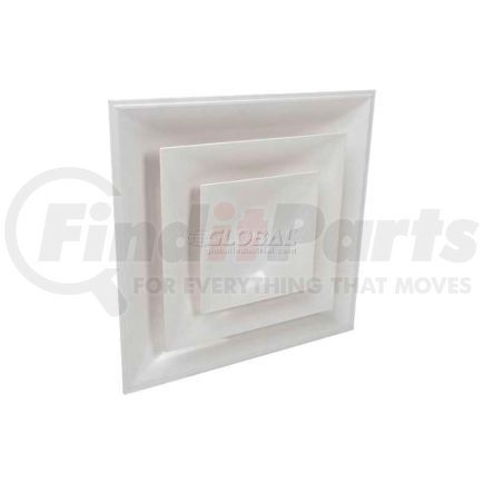 American Louver STR-C-12W American Louver Stratus Cone Diffuser With 12" Neck, White, STR-C-12W