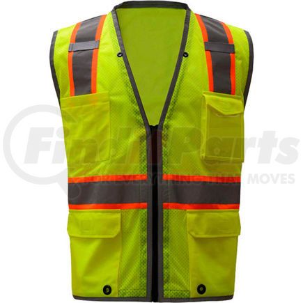 GSS Safety 1701-M GSS Safety 1701, Class 2 Heavy Duty Safety Vest, Lime, M