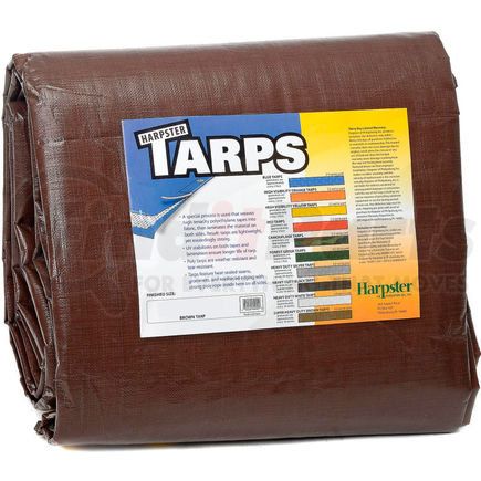 Harpster of Philipsburg Inc. BR12x16 12' x 16' Super Heavy Duty 8 oz. Tarp Brown - BR12x16