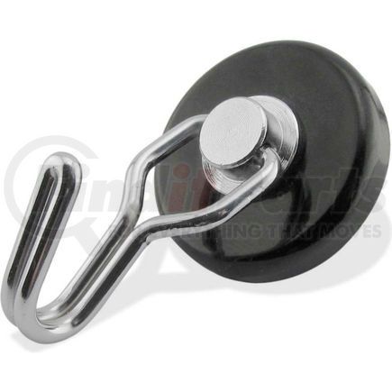 Master Magnetics 07580 Master Magnetics Neodymium Swiveling Magnetic Hook 07580 - 65 Lbs. Pull Black Powdered Coat