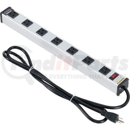 Global Industrial LTS-19-7-6FT Global Industrial&#153; Power Strip, 7 Outlets, 15A, 19"L, 6' Cord