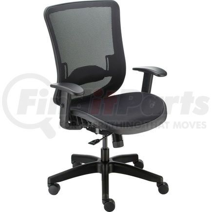 Global Industrial 63716-SRL-130 Interion&#174; Heavy Duty Chair With High Back & Adjustable Arms, Mesh, Black