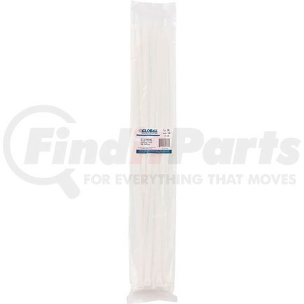 Global Industrial 8.8*600N-UV Global Industrial&#8482; 24" Cable Zip Ties, Natural w/UV, 175 lb, 100 pack