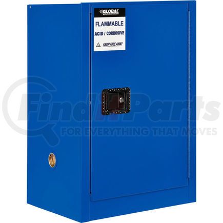 Global Industrial CC12B-P Global Industrial&#8482; Acid Corrosive Cabinet - 12 Gallon - Manual Close 23"W x 18"D x 35"H