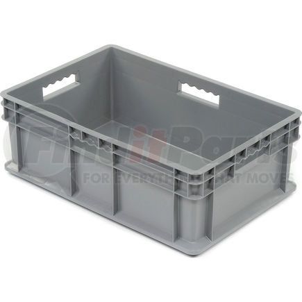 Akro Mils 37688GREYGBL Global Industrial&#153; Solid Straight Wall Container, 23-3/4"Lx15-3/4"Wx8-1/4"H, Gray