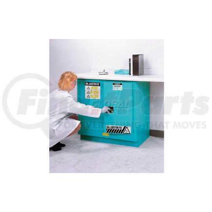 Justrite 892302 Justrite 22 Gallon 2 Door, Manual, Undercounter, Acid Corrosive Cabinet, 35"W x 22"D x 35"H, Blue