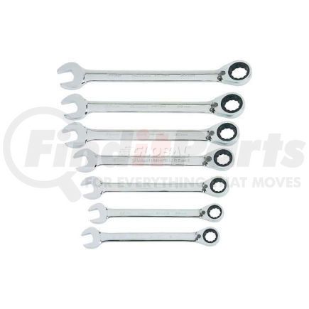 Blackhawk BW-1451 Blackhawk BW-1451 7 Piece Metric Rev. Ratcheting Combo Wrench Set, 12 Point