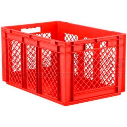 Schaeffer Material EF6321.RD1 SSI Schaefer Euro-Fix Solid Base/Mesh Sides Container EF6321 - 24" x 16" x 13", Red