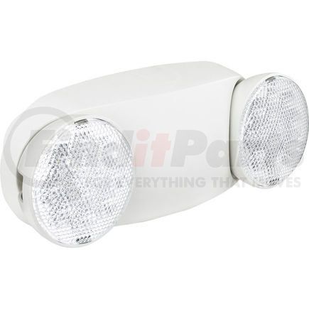 Global Industrial JLEU5 Global Industrial&#153; 2 Head Round LED Emergency Light w/ Adjustable Optics, Ni-Cad Battery Backup