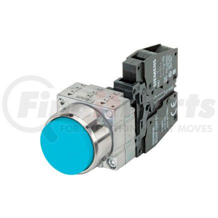 Siemens 3SB3601-0BA51 Siemens 3SB3601-0BA51 Pushbutton, Momentary, Blue, Extended Cap, Complete Unit, Round-Metal