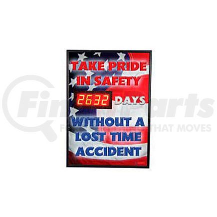 National Marker Company DSB50 Digital Safety Scoreboard Sign - Take Pride in Safety