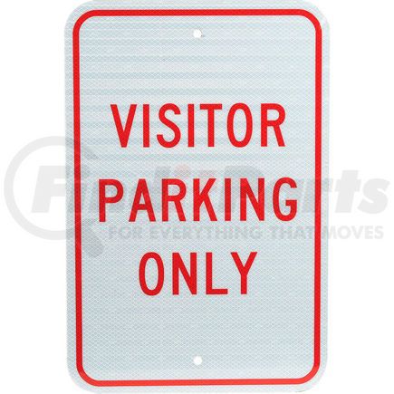 National Marker Company TM7J Aluminum Sign - Visitor Parking Only - .08" Thick, TM7J