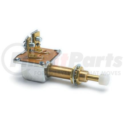 Cole Hersee M-914-01 Cole Hersee Momentary Switches  SPST, NORMALLY ON, 10A@12VDC, 2 BRASS SCREWS, NYLON CAP PLUNGER, MOUNTING STEM: BRASS 3/8"-32 THREAD, 1" LONG, PANEL TO 3/4" THICK