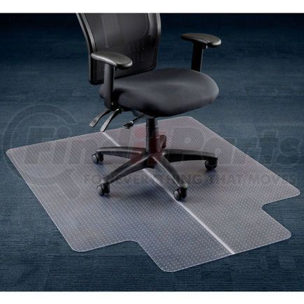 Aleco 120229 Interion&#174; Office Chair Mat for Carpet - 46"W x 60"L with 25" x 12" Lip - Straight Edge