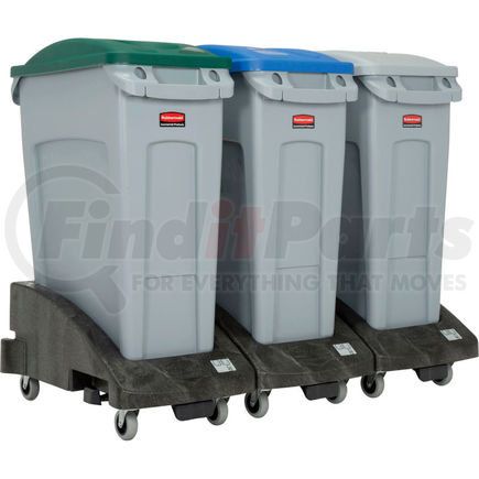 Rubbermaid 501993 Rubbermaid Slim Jim Recycling Center For Bottles/Cans/Paper, 48 Gallon, Gray