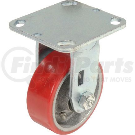 Global Industrial CW3-415R-PSRB Global Industrial™ Heavy Duty Rigid Plate Caster 4" Polyurethane Wheel 600 Lb. Capacity