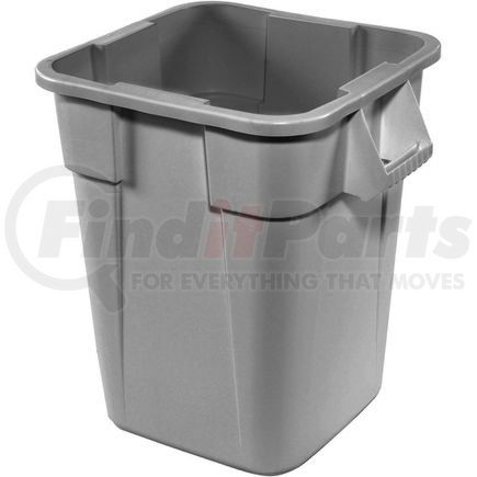 Rubbermaid FG353600GRAY 40 Gallon Square Rubbermaid Brute Waste Receptacles - Gray