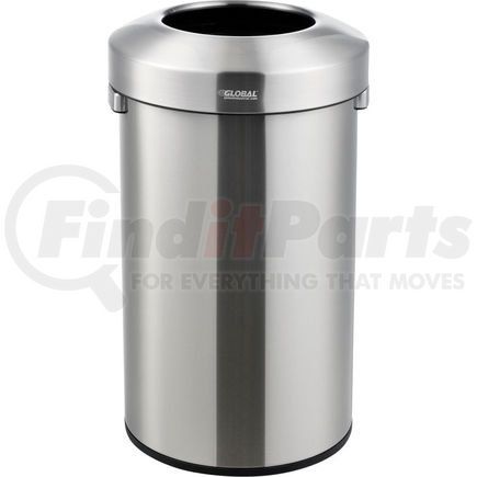 Global Industrial EKO21GAL Global Industrial&#153; Stainless Steel Round Open Top Trash Can, 21 Gallon