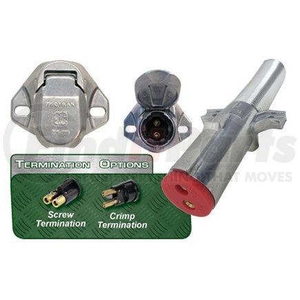 Tectran 670-28 Vertical Dual Pole Plugs & Sockets- Tarp Systems Connectors  (Stock Code: 38315) (Representative Image)