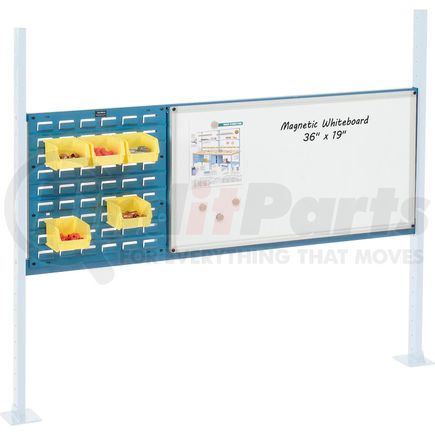 Global Industrial 319177BL Global Industrial&#153; Panel Kit for 60"W Workbench 18"W Louver & 36"W Whiteboard, Mounting Rail BL