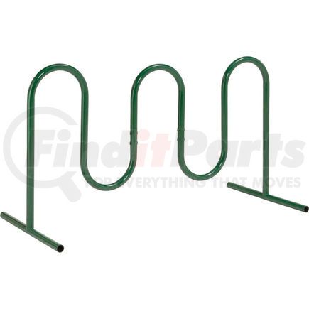 Global Industrial 652778FGN Global Industrial&#8482; 7-Bike Wave Bike Rack, Green, Free Standing