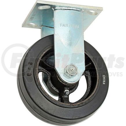 Casters, Wheels & Industrial Handling 3418-6 Faultless Rigid Plate Caster 3418-6 6" Mold-On Rubber Wheel