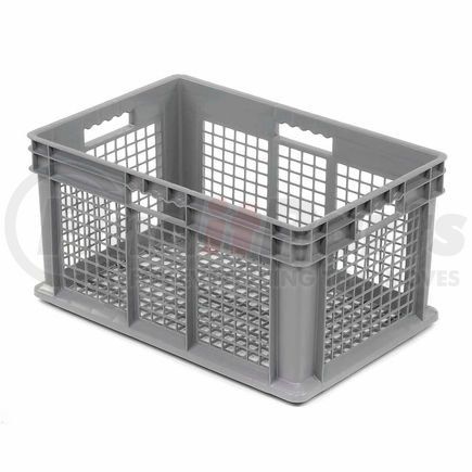 Akro Mils 37612GREYGBL Global Industrial&#153; Mesh Straight Wall Container, 23-3/4"Lx15-3/4"Wx12-1/4"H, Gray