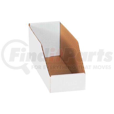 The Packaging Wholesalers BSBINMT412 Global Industrial&#153; 4" x 12" x 4-1/2" Open Top White Corrugated Bin Box