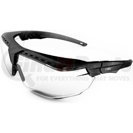 North Safety S3850 Uvex&#174; Avatar S3850 OTG Safety Glasses, Black Frame, Clear Lens, Scratch-Resistant