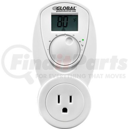 Global Industrial T33UL Global Industrial&#174; Plug In Thermostat Control For Heat 120V, Analog 40-95&#176;F