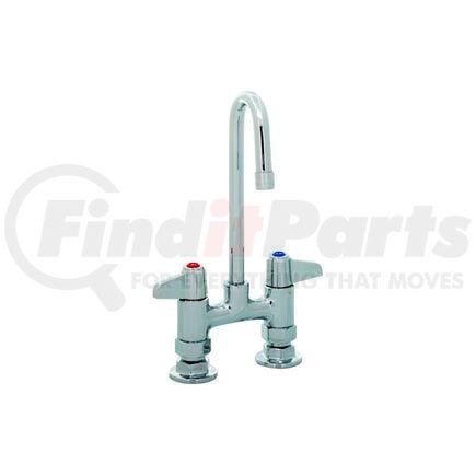 T&S Brass 5F-4DLX00 Equip by T&S 5F-4DLX00 4" Deck Mount Mixing Faucet Swivel, Base Only, Less Spout