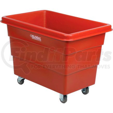 Global Industrial 800313RD Global Industrial&#8482; Plastic Bulk Box Truck, 8 Bushel, direct mount base Red