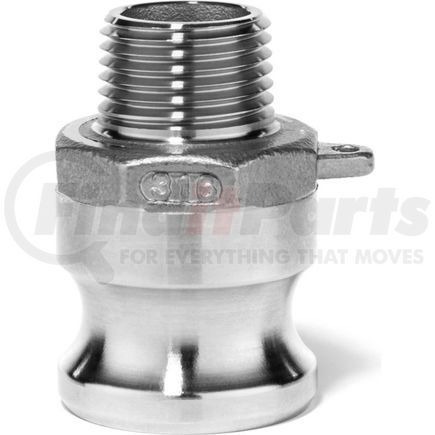 USA Sealing BULK-CGF-61 2" 316 Stainless Steel Type F Adapter with Threaded NPT Male End