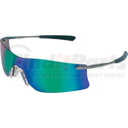 MCR Safety T411G MCR Safety&#174; Rubicon&#174; T411G Safety Glasses T4, Emerald Mirror Lens, Metal Frame