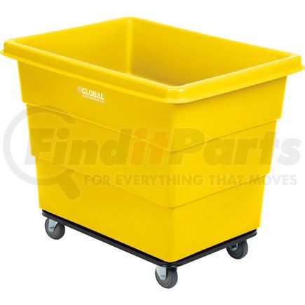 Global Industrial 800314YL Global Industrial&#8482; Plastic Bulk Box Truck, 12 Bushel, Steel Chassis Base Yellow