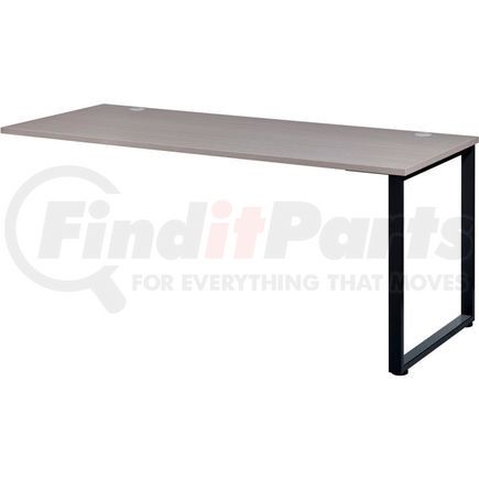 Hirsh Industries Inc 695623 Interion&#174; Open Plan Return Desk - 48"W x 24"D x 29"H - Gray Top with Black Legs 